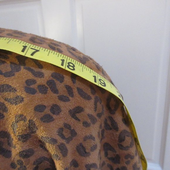 Vintage  Leather Swing jacket, leopard print - Picture 6 of 12